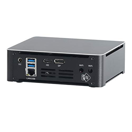 4K Mini PC, Desktop Computer, Server, Intel Quad Core I7 7700HQ / 7820HK, Windows 10 or Linux Ubuntu, BM21b, AC WiFi/BT/DP/HDMI/6USB3.0/Type-C/LAN/Smart Silent Fan, 16G RAM DDR4, 512G SSD von HUNSN