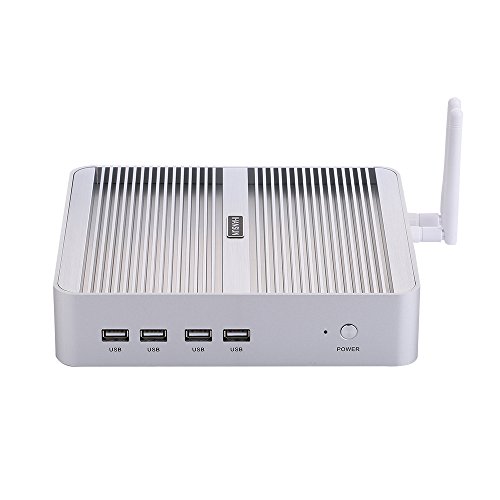 HUNSN Fanless Mini PC, Desktop Computer, HTPC, Kodi Box, Windows 11 or Linux Ubuntu, Intel Core I5 1135G7, BM07, VGA, HDMI, 4 x USB3.0, 4 x USB2.0, LAN, 32G RAM, 512G SSD, 1TB HDD von HUNSN