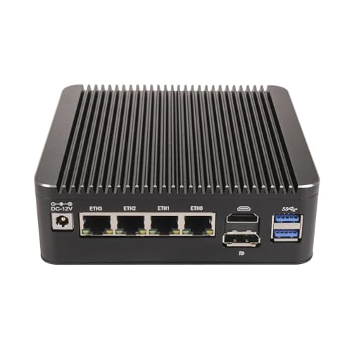 HUNSN Micro Firewall Appliance, Mini PC, PFSense, Mikrotik, OPNsense, VPN, Router PC, Pentium Gold 4417U, RS34, 4 x 2.5GbE I226-V LAN, HDMI, DP, SIM Slot, Type-C, 32G RAM, 256G SSD HUNSN Micro Firewall Appliance, Mini PC, PFSense, Mikrotik, OPNsense, VPN, Router PC, Pentium Gold 4417U, RS34, 4 x 2.5GbE I226-V LAN, HDMI, DP, SIM Slot, Type-C, 32G RAM, 256G SSD von HUNSN