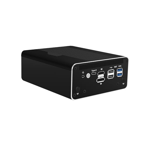 HUNSN Micro Firewall Appliance, Mini PC, VPN, Router PC, Core I7 1165G7, RJ50, AES-NI, 4 x 2.5GbE I226-V, 2 x SFP+ Optical 10Gbe 82599ES, HDMI, DP, Barebone, NO RAM, NO Storage, NO System von HUNSN