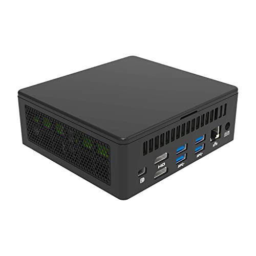 HUNSN Mini PC 11 or Linux Ubuntu, 12th Generation Intel 12 Cores I7 1260P, Desktop Computer, BA04f, Type-C, Mini DP, 2 x HDMI 2.0, 4 x Display Support, TPM2.0, 8G RAM 128G 1TB HDD von HUNSN