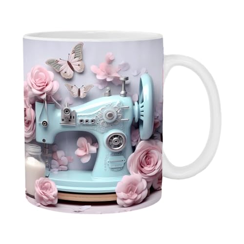 HUNYA Nähmaschine Tasse, Tasse, Nähmaschine-Tasse - -Keramik-Nähtasse, Kaffeetasse, Nähtasse, Kreative Nähmaschine-Kaffeetasse, Nähliebhaber von HUNYA