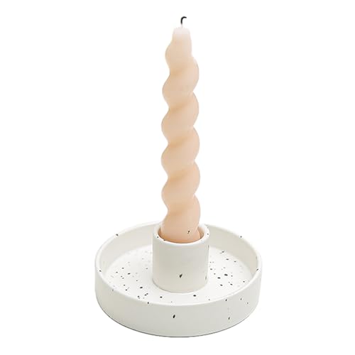 HUNYA Kerzenständer aus Keramik Kerzenhalter Stabkerzen Kerzenständer Kerzenhalter Kerzenleuchter Runder Kerzenhalter für Arbeitszimmer, Couchtisch, Nachttisch, Esstisch(Keine Kerzen) von HUNYA