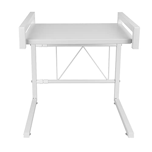 42 cm (40–65 cm) – weiß-Mikrowellen Ständer/Regal, Mikrowellen Ständer/Organizer mit Hacken, Mikrowellenhalterung,Microwave Holder/Rake grössenverstellbar von HUOLE