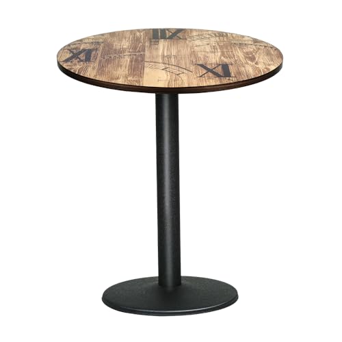 Bistro-/Kaffee-/Bartisch, Esstisch, Abendessen, Restaurant, Haus, Innenbereich, MDF, mit bemalter Platte und Rahmen aus Stahl, 60 x 60 x 72 cm (A) von HUOLE