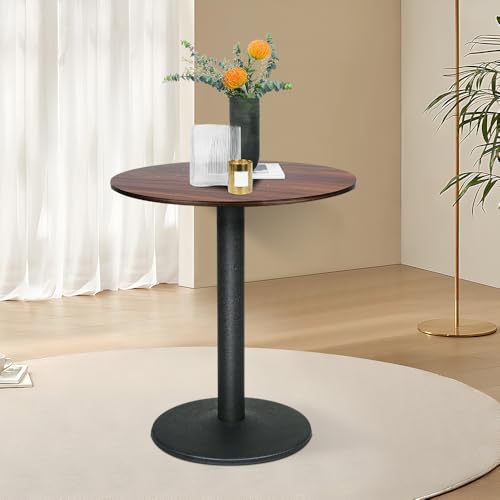 Bistro-/Kaffee-/Bartisch, Esstisch, Abendessen, Restaurant, Haus, Innenbereich, MDF, mit bemalter Platte und Rahmen aus Stahl, 60 x 60 x 72 cm (B) von HUOLE