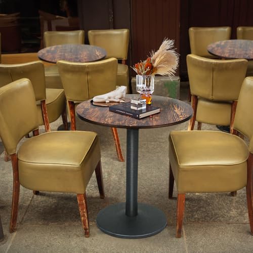 Bistro-/Kaffee-/Bartisch, Esstisch, Abendessen, Restaurant, Haus, Innenbereich, MDF, mit bemalter Platte und Rahmen aus Stahl, 60 x 60 x 72 cm (C) von HUOLE