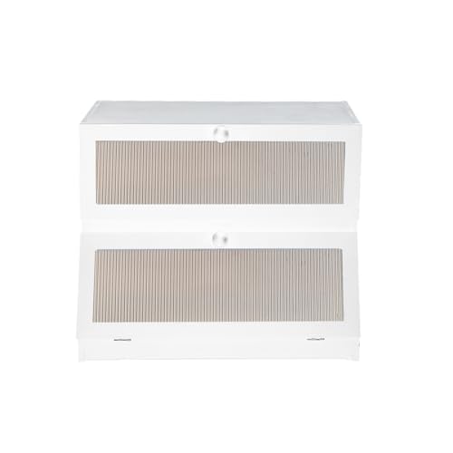 Brotkasten aus Bambus, 2 Schichten, Holzkiste für Küche, Brotkasten, 40 x 33 x 25 cm – Bambus – Weiß Brotkasten aus Bambus, 2 Schichten, Holzkiste für Küche, Brotkasten, 40 x 33 x 25 cm – Bambus – Weiß von HUOLE