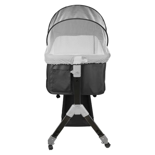 HUOLE 3 in 1 Beistellbett & Babywiege & Reisebett, 4-stufig Höhenverstellbares Babybett, neigbar, Kinderbett, Stubenwagen für Babys bis 25kg belastbar-104 * 52 * 100-110 cm – schwarz HUOLE 3 in 1 Beistellbett & Babywiege & Reisebett, 4-stufig Höhenverstellbares Babybett, neigbar, Kinderbett, Stubenwagen für Babys bis 25kg belastbar-104 * 52 * 100-110 cm – schwarz von HUOLE