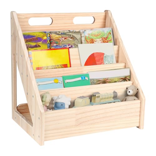 HUOLE Bücherregal aus Holz, 2-in-1, Mini-Regal für Kinder Jungen und Mädchen von 1-5 Jahren, niedrig und massiv, Wohnzimmer, Schlafzimmer, Geburtstagsgeschenk für Kinder, 41,9 x 41,9 x 30,4 cm HUOLE Bücherregal aus Holz, 2-in-1, Mini-Regal für Kinder Jungen und Mädchen von 1-5 Jahren, niedrig und massiv, Wohnzimmer, Schlafzimmer, Geburtstagsgeschenk für Kinder, 41,9 x 41,9 x 30,4 cm von HUOLE