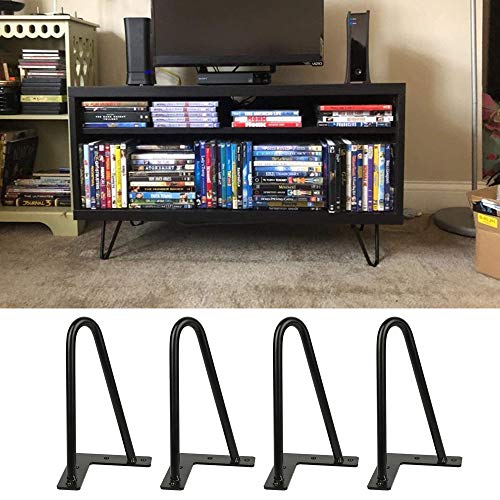 HUOLE Haarnadel Tischbeine,Modern-Stil DIY Metall Möbelfüße Hairpin Legs mit Bodenschoner & Schrauben für Schreibtisch Schrank Nachtständer-4 Stück - 20 cm schwarzer HUOLE Haarnadel Tischbeine,Modern-Stil DIY Metall Möbelfüße Hairpin Legs mit Bodenschoner & Schrauben für Schreibtisch Schrank Nachtständer-4 Stück - 20 cm schwarzer von HUOLE