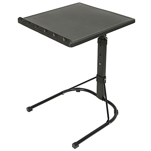 HUOLE Höhenverstellbar Laptop Tisch für Bett Sofa, Outdoor Klappbar Beistelltisch für krankenbett Büro Schlafzimmer 43 * 43 * 69cm (schwarz) von HUOLE