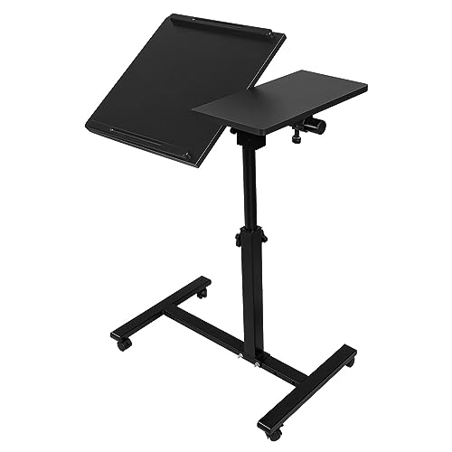 HUOLE Stehpult Höhenverstellbarer Schreibtisch, Laptoptisch 60x40cm, Mobiler Computertisch mit 4 Rollen, Sitz-Stehtisch Schreibtisch Rolltisch Beistelltisch-70 * 44 * 65/95 cm – schwarz HUOLE Stehpult Höhenverstellbarer Schreibtisch, Laptoptisch 60x40cm, Mobiler Computertisch mit 4 Rollen, Sitz-Stehtisch Schreibtisch Rolltisch Beistelltisch-70 * 44 * 65/95 cm – schwarz von HUOLE