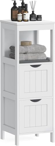 HUOLE Toilettenpapierhalter für Schrank, kleiner Schrank für Toilette, freistehendes Badezimmermöbel mit Standfuß, modernes Design, Säule, Schrank/Schrank, 30 x 30 x 89 cm, Weiß HUOLE Toilettenpapierhalter für Schrank, kleiner Schrank für Toilette, freistehendes Badezimmermöbel mit Standfuß, modernes Design, Säule, Schrank/Schrank, 30 x 30 x 89 cm, Weiß von HUOLE