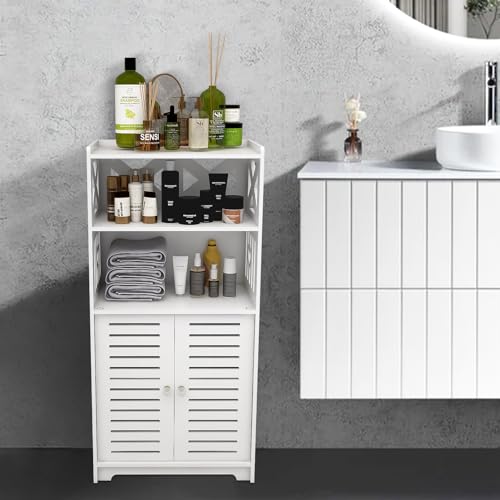 HUOLE Toilettenpapierhalter für Schrank, kleiner Schrank für Toilette, freistehendes Badezimmermöbel mit Standfuß, modernes Design, Säule, Schrank/Schrank, 75 x 22 x 36 cm, Weiß HUOLE Toilettenpapierhalter für Schrank, kleiner Schrank für Toilette, freistehendes Badezimmermöbel mit Standfuß, modernes Design, Säule, Schrank/Schrank, 75 x 22 x 36 cm, Weiß von HUOLE
