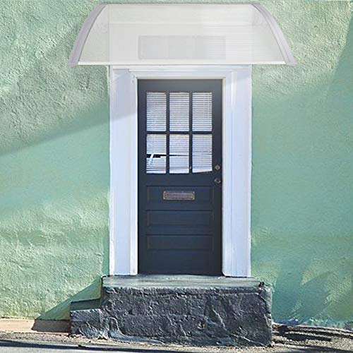 Vordach vordach für haustür Fenstermarkise vordach haustür Markisen für haustür Aluminiumlegierung-Überdachung Haustür aus Aluminium und Polycarbonat (80 * 120 cm (weiß)) von HUOLE