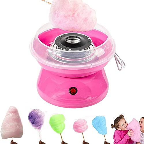 Zuckerwattemaschine für Zuhause, Zuckerwatte-Maschine Set Mit Zuckerwatte Stäbchen & Messlöffel, Zuckerwatte in nur 2 min-Rosa von HUOLE