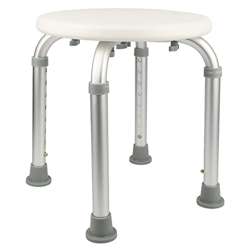 meihe Duschhocker 360° drehbar + Badewannengriff mit Saugnäpfen für Dusche und Badewanne (32 x 32 x 36 - 54 cm) von HUOLE