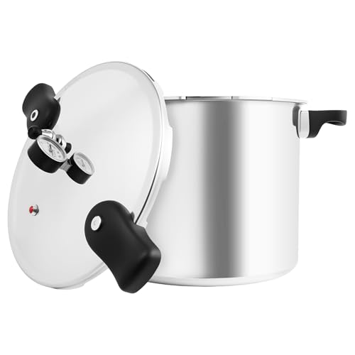 HUOMMGS 22L Schnellkochtopf 90Kpa Druckkochtopf Handsteuerung Dampfkochtopf Multifunktional Aluminium Dampfgarer Modern Schnellkochtöpfe mit Digitalmanometer für Wohnmobile und Rucksacktouren von HUOMMGS