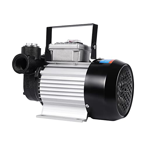 HUOMMGS 230V Dieselpumpe 550W Selbstansaugend Dieselpumpe 60 L/Min Kraftstoffpumpe Diesel Transferpumpe mit Kraftstofffilter, Selbstdichtende Ölpistole und PVC-Einlassschlauch für Autos, Frachtschiffe von HUOMMGS
