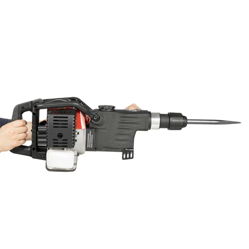 HUOMMGS 33CC Benzin Stemmhammer 2-Takt Abbruchhammer 1KW Luftkühlung Bohrhammer Einzylinder Abbruch-Presslufthammer Handgeführter Meißelhammer Betonbrecher mit Handstart und 3 Bohrer für Felsbrechen HUOMMGS 33CC Benzin Stemmhammer 2-Takt Abbruchhammer 1KW Luftkühlung Bohrhammer Einzylinder Abbruch-Presslufthammer Handgeführter Meißelhammer Betonbrecher mit Handstart und 3 Bohrer für Felsbrechen von HUOMMGS