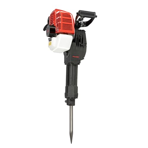 HUOMMGS 52CC Abbruchhammer 1,9KW 2-Takt Motor Benzin Stemmhammer 55J Einzylinder Bohrhammer Hochleistungs Luftgekühlt Betonhammer mit Handstart, Spitzmeißel und Flachmeißel für Schiefer, Beton HUOMMGS 52CC Abbruchhammer 1,9KW 2-Takt Motor Benzin Stemmhammer 55J Einzylinder Bohrhammer Hochleistungs Luftgekühlt Betonhammer mit Handstart, Spitzmeißel und Flachmeißel für Schiefer, Beton von HUOMMGS