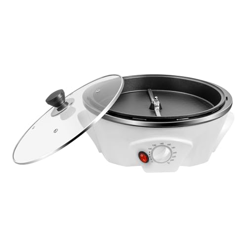 HUOMMGS Kaffeeröster 1200W Elektrischer Kaffeeröstmaschine 500g Kaffeeröst Maschine mit 0-240°C Temperatureinstellung, Stir Bar, Glasabdeckung Kaffeebohnen Backmaschinen für Erdnüssen, Melonenkernen von HUOMMGS