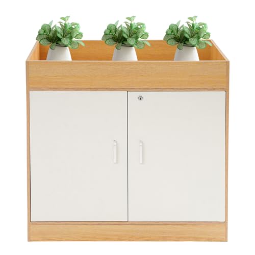 HUOMMGS Kleiner Aktenschrank Abschließbar Büroschrank 3 Schicht Gartenschrank mit 2 Türen Bodenmontage Outdoorschrank mit 2 Schlüssel Aufbewahrungsschrank Beistellschrank 80x40x80cm (kirschholzfarbe) HUOMMGS Kleiner Aktenschrank Abschließbar Büroschrank 3 Schicht Gartenschrank mit 2 Türen Bodenmontage Outdoorschrank mit 2 Schlüssel Aufbewahrungsschrank Beistellschrank 80x40x80cm (kirschholzfarbe) von HUOMMGS