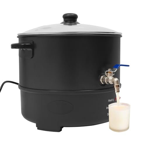 HUOMMGS Wachsschmelztopf 8L Wachsschmelzer Elektrischer Wachskocher 1000W Kerzen Gießen Set mit 50~100℃ Temperatur Einstellbar, Deckel, Rührlöffel Edelstahl Wachsschmelzer für Sojawachs HUOMMGS Wachsschmelztopf 8L Wachsschmelzer Elektrischer Wachskocher 1000W Kerzen Gießen Set mit 50~100℃ Temperatur Einstellbar, Deckel, Rührlöffel Edelstahl Wachsschmelzer für Sojawachs von HUOMMGS