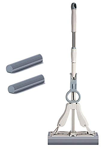 HUOQILIN Bodenwischer Auswringfunktion | Idealer Wringmop End Wischer | Schwammwischer Mit Auswring | Wischmopp Mit Eimer Schleuder Alternative | Inkl. PVA Schwamm,B HUOQILIN Bodenwischer Auswringfunktion | Idealer Wringmop End Wischer | Schwammwischer Mit Auswring | Wischmopp Mit Eimer Schleuder Alternative | Inkl. PVA Schwamm,B von HUOQILIN