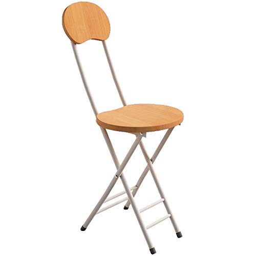 HUOQILIN Mode Klappstuhl Hocker Hause Rückenlehne Computer Esszimmer Stuhl Büro Hocker Hoher Hocker Tragbare Kleine Bank,Lightbrown HUOQILIN Mode Klappstuhl Hocker Hause Rückenlehne Computer Esszimmer Stuhl Büro Hocker Hoher Hocker Tragbare Kleine Bank,Lightbrown von HUOQILIN