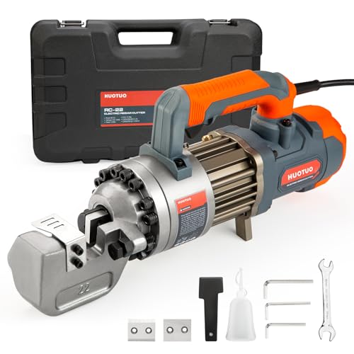 HUOTUO 7/8" Elektrischer Hydraulischer Betonstahlschneider 2-2.5s Schnittgeschwindigkeit Tragbarer Betonstahlschneider Schneiden von Betonstahl 4-22mm #7 1150w 120v/60hz (RC22) von HUOTUO