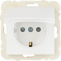 Schuko-Steckdose,m. Steckklemmen inkl.Klappdeckel, Polarweiß, Unterputz Schuko-Steckdose,m. Steckklemmen inkl.Klappdeckel, Polarweiß, Unterputz von HUP ELEKTROTECHNIK