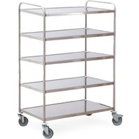 HUPFER® Servierwagen aus Edelstahl, 5 Etagen à 1.000 x 600 mm von HUPFER®