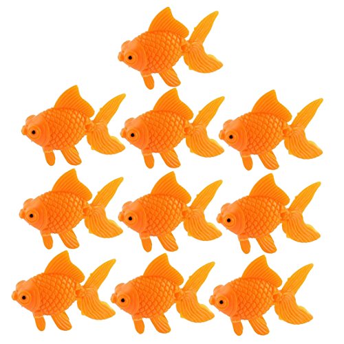 HUPYOMLER Aquarium Orange Kunststoff Goldfisch Ornament Aquarium Dekoration 10 Stück von HUPYOMLER