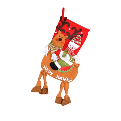 HUPYOMLER Weihnachtsstrümpfe – Weihnachtsstrumpf Xams Baumschmuck Kinder Geschenke Tasche Kamin hängende Familiendekoration langlebig einfach zu bedienen von HUPYOMLER