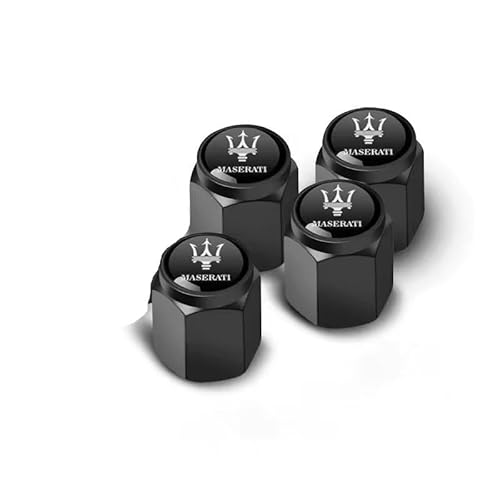 HUQAOL Auto Ventilkappen,Ventilkappen Auto Reifenventil Kappe Staubkappen Zubehör für Autoreifen.Für Maserati Coupe 2002-2007 von HUQAOL