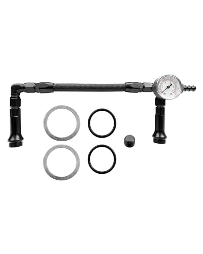 HUQUZN AN6 Vergaser-Kraftstoffleitung aus geflochtenem Aluminium mit Doppelzufuhr, Doppelpumpe mit Vakuum-Manometer, passend für Holley Dominator 4150 Serie 7/8-Zoll-20-Gewinde HUQUZN AN6 Vergaser-Kraftstoffleitung aus geflochtenem Aluminium mit Doppelzufuhr, Doppelpumpe mit Vakuum-Manometer, passend für Holley Dominator 4150 Serie 7/8-Zoll-20-Gewinde von HUQUZN