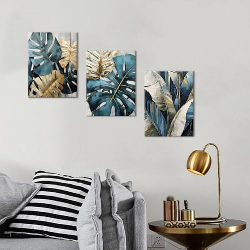 3er Set Leinwandbilder Poster Abstrakt Gold Botanisch Boho Blaugrün Monstera Blätter Tropische Pflanzen Modern Wandkunstdrucke Geschenk Schlafzimmer Wohnzimmer Schlafsaal Galerie Korridor Dekor Bilddr 3er Set Leinwandbilder Poster Abstrakt Gold Botanisch Boho Blaugrün Monstera Blätter Tropische Pflanzen Modern Wandkunstdrucke Geschenk Schlafzimmer Wohnzimmer Schlafsaal Galerie Korridor Dekor Bilddr von HURCP