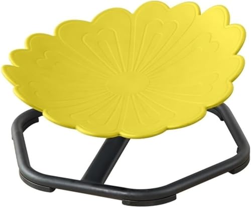 HURDCAT 360°-Drehstuhl, Rutschfester sensorischer Drehstuhl, sensorischer Stuhl mit Metallbasis, sensorische Produkte for Autismus zur Verbesserung der Koordination und des Gleichgewichts(Yellow) von HURDCAT