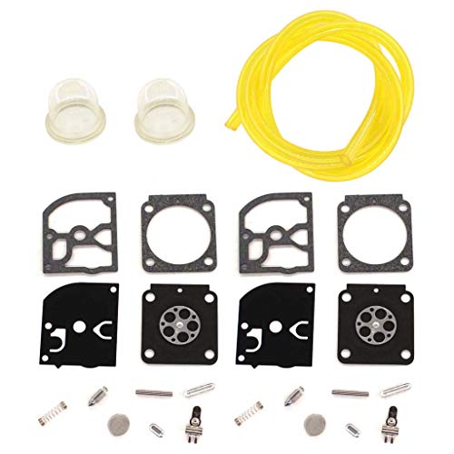 HURI 2x Vergaser Membran Dichtung Reparatursatz Benzinschlauch für Stihl MS171 MS181 MS211 HS86 BG45 BG46 BG55 Mini Tiller sowie ZAMA C1Q Vergaser der Reihe S66 S69A S70 S71 S73 S79 S93 S95 S97 von HURI