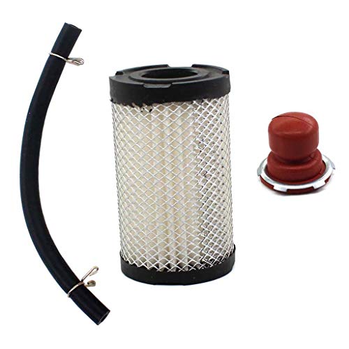 HURI Luftfilter & Benzinschlauch Primer Pumpe für Tecumseh Rasenmäher 3,5-4 PS, ECV, TVS, H35, 35066, 23410051 von HURI