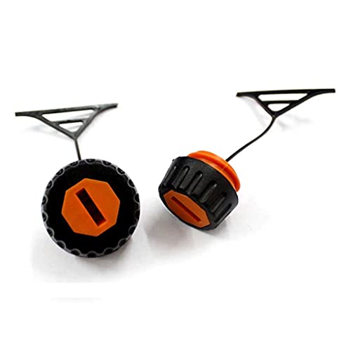 HURI Tankdeckel Set Benzin + Öl passend für Stihl 038 AV 038AV Super Motorsäge Kettensäge Öltankdeckel Benzintankdeckel von HURI