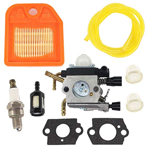 HURI Vergaser mit Luftfilter Benzinfilter Zündkerze für Stihl HS81 HS81R HS81RC HS81T HS86 HS86R HS86T Heckenschere Teil Ersetzt ZAMA C1Q-S225, 4237 120 0606 von HURI