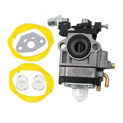 HURI Vergaser & Dichtung & Benzinschläuche & Primer passend für AL-KO Alko Motorsense Freischneider BC410 BC4535 BC4125 II Comfort von HURI