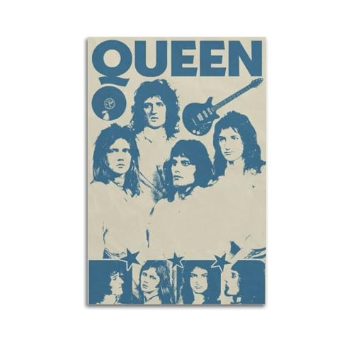 HURRGARS Queen-Poster, Wandkunst, Vintage, ästhetisches Poster, dekoratives Gemälde für Wohnzimmer, Schlafzimmer, elegantes Poster, 30 x 45 cm, ungerahmter Stil HURRGARS Queen-Poster, Wandkunst, Vintage, ästhetisches Poster, dekoratives Gemälde für Wohnzimmer, Schlafzimmer, elegantes Poster, 30 x 45 cm, ungerahmter Stil von HURRGARS