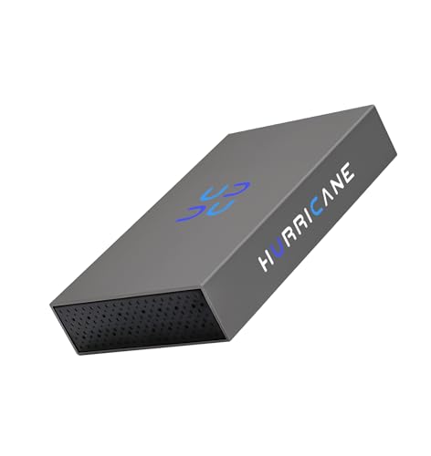 HURRICANE 3518C3 1.5TB Aluminium Externe Festplatte, 3.5 Zoll, USB C HDD extern Backup Desktop Speicher mit Netzteil für PC, smart TV, Ps4, Ps5, Xbox Laptop, kompatibel mit Windows mac OS Linux von HURRICANE