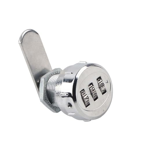 HURRISE Kombination Cam Lock Security Locks 3 Zifferschlüssellosen Metallschlösser für die Sicherheit von Box Schrankschubladenmailbox -Türmöbel (0,5~9 mm Eisenschrank) von HURRISE