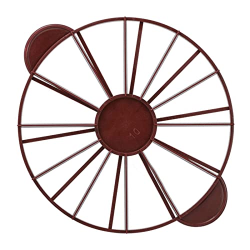 HURRISE Kuchenschnitzel, Durchmesser 10,6 Zoll Kuchenschneider Slicer Cake Cutter Plastik 10 oder 12 Gleiche Teile (Dunkelrot (Braun) 126 g (280)) von HURRISE