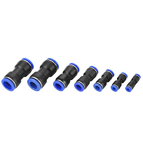 HURRISE Luftverfügungen, 35pcs OD 4/6/8/10/12/14/16mm Luftschlauch Pneumatische Geradeanschluss Luftschlauchschlauch Schnellverbindungsanschlüsse Luftschubanschläge Gerade Push -Steckverbinder von HURRISE